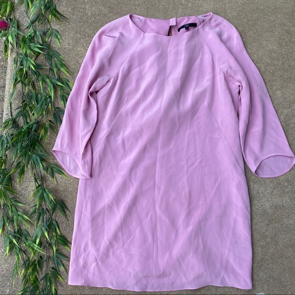 Tibi Silk Sheath Dress Pink Womens 2